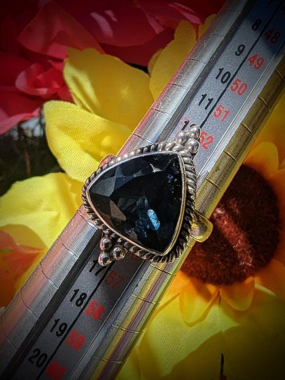 Trilliant Cut London Blue Topaz Ring